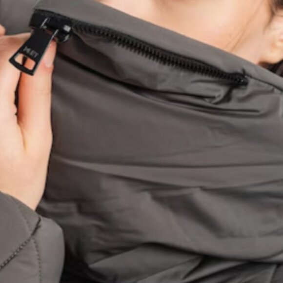 NWT DKNY Pillow Collar Diamond Quilt Long Puffer jacket with oversized - Picture 5 of 13